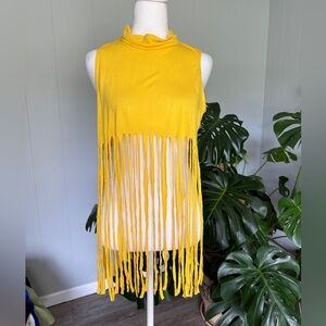 #4) Body Central yellow top size large stretch.